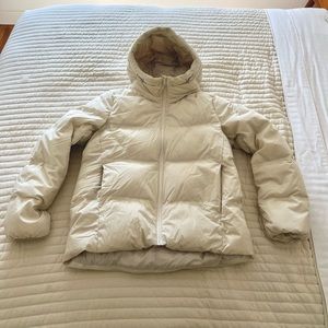 Uniqlo seamless down jacket off white